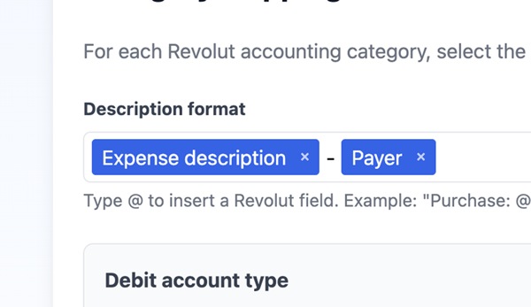 Interface de configuration de mapping intelligent des transactions
