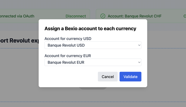 Interface de gestion des transactions multi-devises